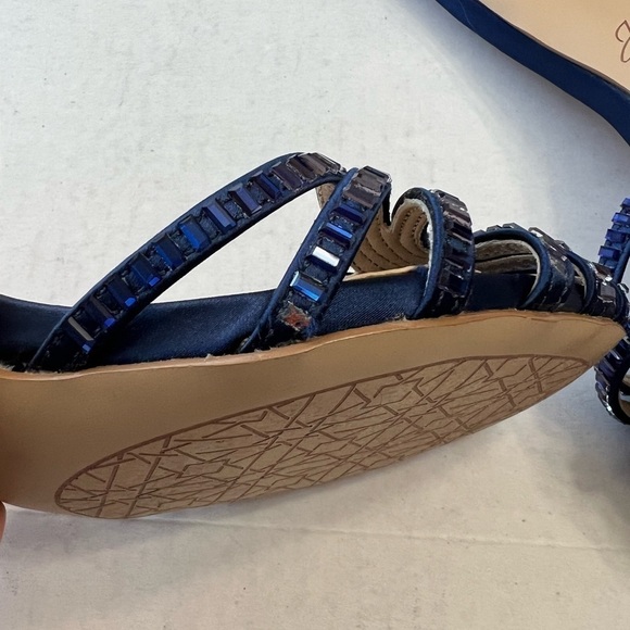 Jewel Badgley Mischka Ocean Kitten Heel Embellished Sandal - Picture 8 of 9